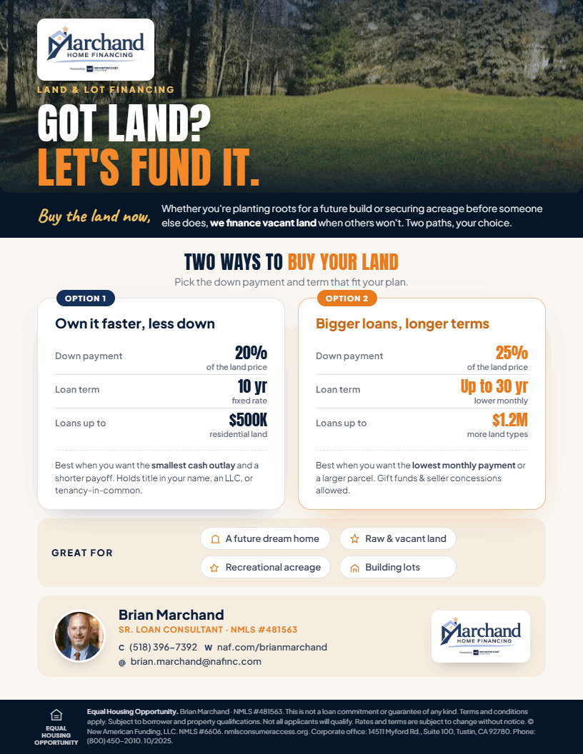 Got Land? land loan flyer - The Homestead and The Frontier programs