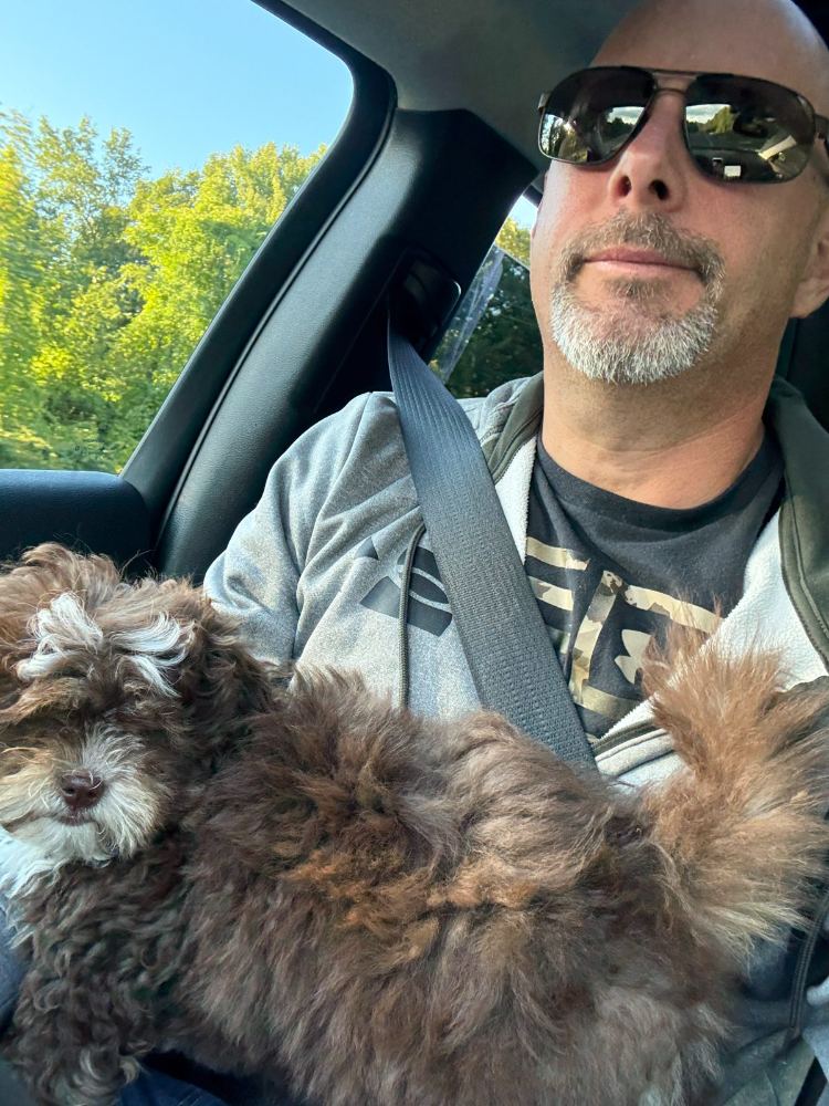 Penny - Co-pilot duty with Dad